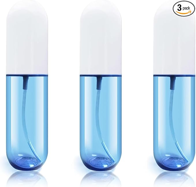 YOCASII 3PCS Mini Spray Bottles, 1.9oz Travel Spray Bottles Tsa Approved, Travel Containers for Toiletries, Small Spray Bottle and Pump Bottles for Hair Spray & Face