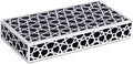 Handicrafts Home Large Decorative Storage Box with Lid, Black and White Moroccan Zellij Coffee Table Storage Box, Remote Control Holder, Keepsake Box for Living Room & Shelf Decor, Zellij 12 x 6 x 2