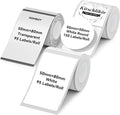 NIIMBOT Thermal Label Tape 3 Rolls, Compatible with B1 B21 B31 Label Maker | Multi-Size Pack, 50x80mm White, 50x80mm Clear, 50x50mm Round | for Address, Jar, Gift, Logo & File Organization Stickers