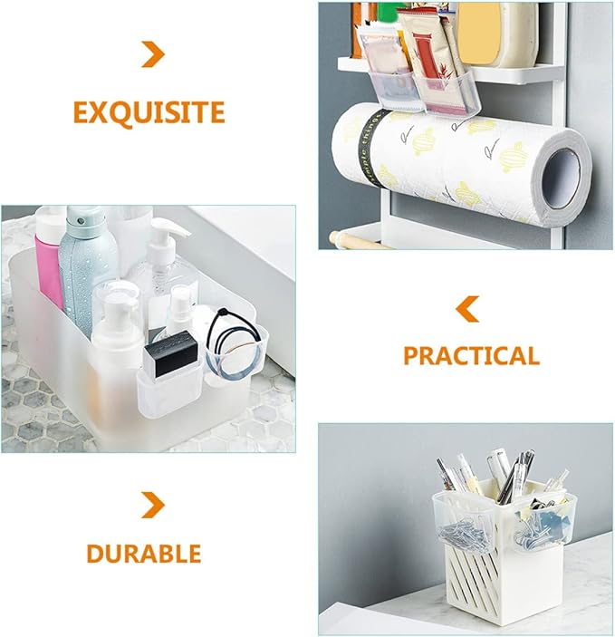 Garneck 8pcs Fridge Side Door Organizer Sauce Bag Holder for Condiments and Seasonings Space-saving Storage for Kitchen Organization Material