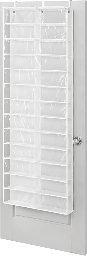 Whitmor Over The Door Shoe Shelves - 26 Sections - White