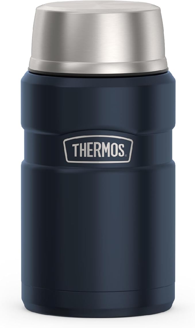 THERMOS Stainless King Vacuum-Insulated Food Jar, 24 Ounce, Matte Midnight Blue