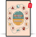 LOLUIS Mental Health Poster, Boho Therapy Tools Educational Supplies Art Print Classroom School Office Decor (Therapy is For Everyone, Custom Frame Type)