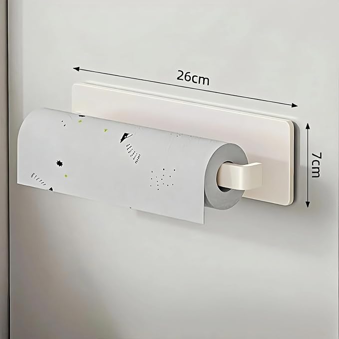 Metal 4 Pack Magnetic Shelf Include Magnetic Spice Rack for Refrigerator,Magnetic Paper Towel Holder,Magnetic Hooks for refrigerator Space-saving design,Small Space Organization (white)