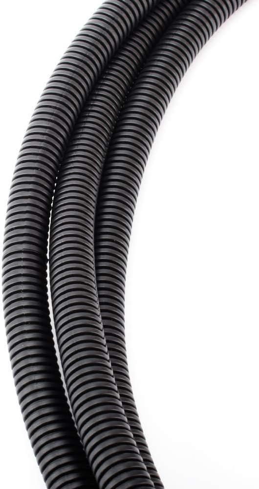 ZhiYo 50 FT 1/4" Wire Loom Split Tubing Auto Wire Conduit | Flexible Cover, High Temperature Heat Resistant -40F to 257F, Plastic Cover for Electrical Wires & Cables