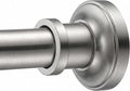 BRIOFOX Brushed Nickel Tension Curtain Rod 24 to 94 Inch(2-7.8ft) - Stainless Steel Spring Tension Shower Curtain Rod, No Drilling Tension Rod for Curtains or Windows