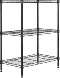 PayLessHere | 3-Tier Wire Shelf | 23"x13"x30" | Black | Adjustable Racks | Heavy-Duty Storage Shelves, Holds Upto 450 lbs | Rust-Resistant, No-Tool Assembly | for Home, Garage Shelving