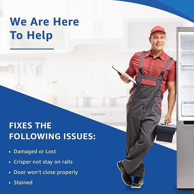 Lifetime Appliance Parts 2188656 Crisper Bin (Upper) Compatible with Whirlpool Refrigerator | Fridge Drawers | Kenmore Refrigerator Parts | Whirlpool Shelf Replacement - WP2188656