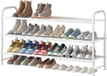 LINZINAR 3 Tier Long Shoe Rack for Closet Metal Shoe Organizer for Entryway | Spacious design stores 20+ pairs of shoes,durable metal frame,space-saving organizer for closet, hallway, and Entryway White