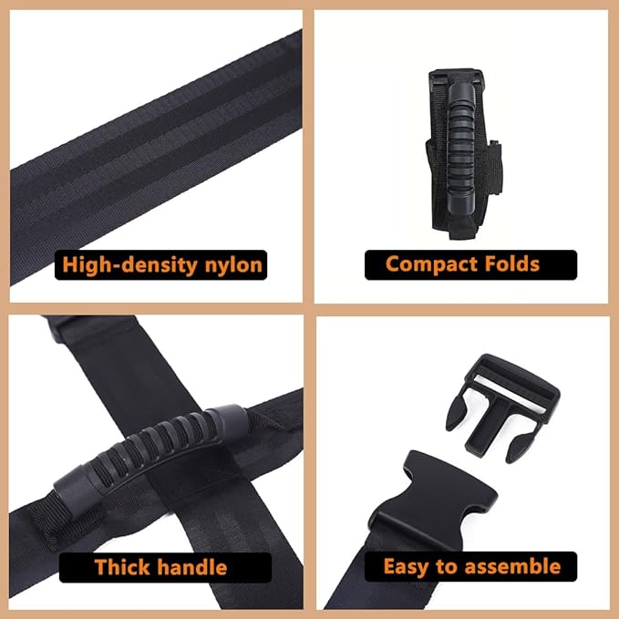 Big Box Carrying Strap with Handle, Adjustable Handheld Belt for Safely Moving and Lifting Heavy Boxes, Cross Style, Furniture Carrying Straps for Moving, Shipping, Luggage, Pet Carrier, Delivery Guy