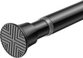 Black Tension Rods 23-48Inch Adjustable Curtain Rods No Drilling Spring Rods for Windows, Doorway, Closet