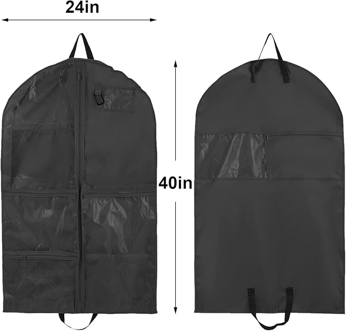 Dance Costume Garment Bag for Dancers,3 Pack Waterproof 40 inch Kids Garment Bag for Dance Competitions with Pockets for Dance Costumes,Cheer Uniform Garment Bags for Hanging Clothes Travel