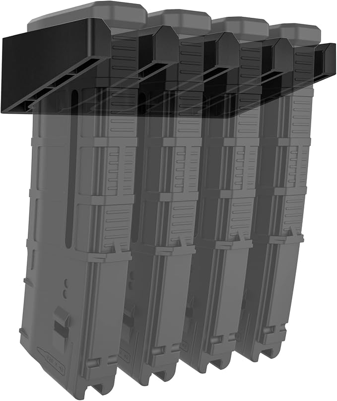 Solid ABS 6X Standard PMAG Wall Mount, Mag Holder, Home Magazine Storage Rack
