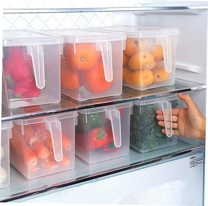 2pcs Food Preservation Storage Box Transparent Sealed Containers for Refrigerator Organization Microwave Dishwasher Material for -term Use