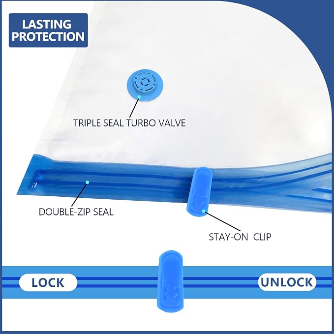 Vacuum Seal Bags for Clothing with Rechargeable Electric Pump,16Pcs | (4Jumbo 4Large 4Medium 4Small) Vacuum Storage Bag for Travel &Home Storage, Space Saver for Luggage, Bedding, Clothes