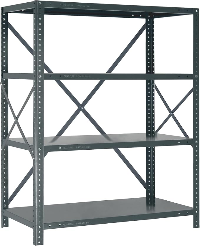 Quantum Storage Systems 39-1836-4 IRONMAN Solid Heavy Duty 4 Shelves 39" H x 36" W x 18" D