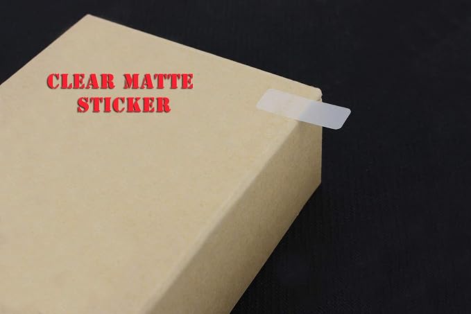Small Rectangle Labels + Bonus Red Label Stickers - 1594 Pack, Clear Retail Package Seals with Matte Finish 1" x 0.375"
