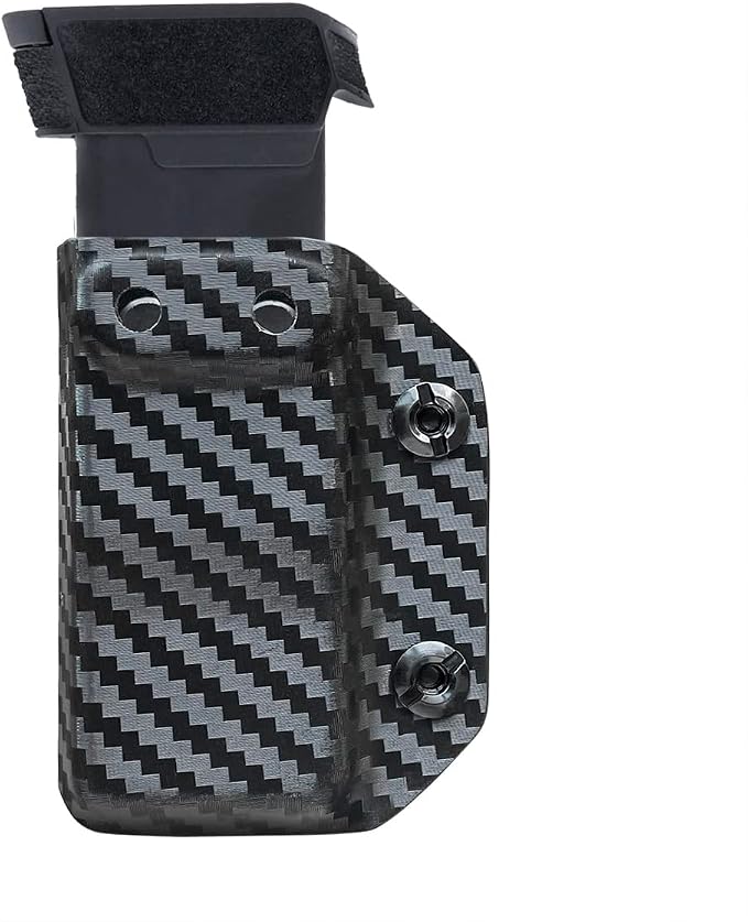 POLE.CRAFT IWB/OWB Magazine Holster Kydex - Mag Carrier Fits: 9mm .40 Double Stack / 9mm .40 Single Stack - P365 1911 Glock 19 19X 17 26 27 28 43 22 23 25 26 27 31 32 33 34 35 37 38 Glock43X .. Mag