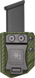 Amberide Universal IWB/OWB Kydex Mag Carrier for 9mm / .40 & .45 ACP Magazines, Single and Double Stack, Adjustable Retention, Ambidextrous, Fits 1.5" Belt, Made in USA