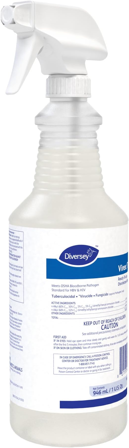 VIREX Diversey Tb Disinfectant Cleaner, Ready-to-Use Formula, 32 oz