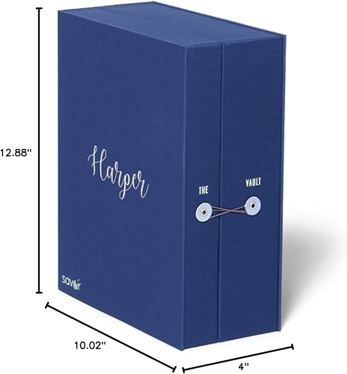Savor | Personalized Family Archives Keepsake Organizer | Keep Treasured Family Heirlooms and Genealogy, Ancestry, Birthplace and Family Tree Documents Organized and Safe in One Convenient Home