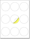 2.5 inch Round Labels Printable Circle Stickers - 8.5" x 11", 200 Sheets | Laser/Inkjet Printing, comes with Print Templates