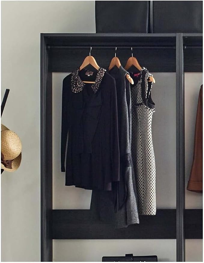 Maykoosh Closet System Organizer - Customizable Walk-in Wardrobe Storage Black/Model BCE 3 Closet