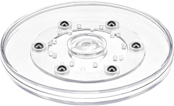 5 inch Small Lazy Susan,Lazy Susan Turntable for Cabinet,Clear Plastic Lazy Susan Organizer for Spice Rack,Makeup Cake Table Top