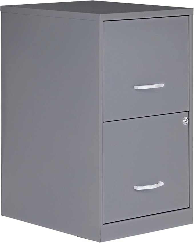 NuSparc 2 Drawer Locking Filing Cabinet | Pre-Assembled Steel Construction | Space-Saving Design is Perfect for Home and Small Office | Letter-Size | Assembled in North America