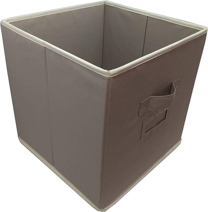 Elegant Home Fashions Open Soft Organizer Without Lid Storage bin, Beige (TYG-17059)