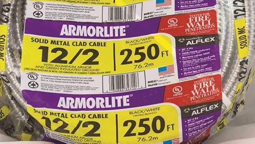 Southwire 68580055 Aluminum Cable Thhn 12/2 Ga B/W/Green (250ft)