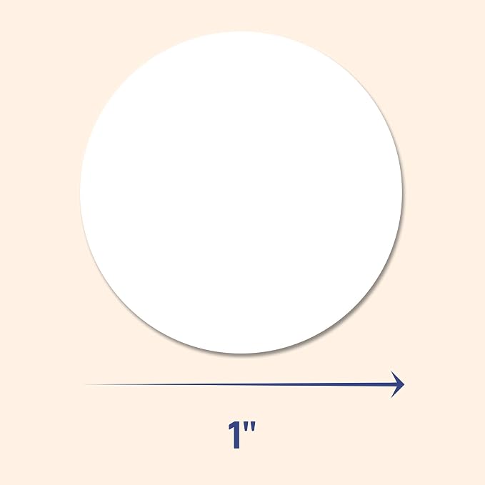 1 inch Round Labels Printable Circle Stickers - 8.5" x 11", 200 Sheets | Laser/Inkjet Printing, comes with Print Templates