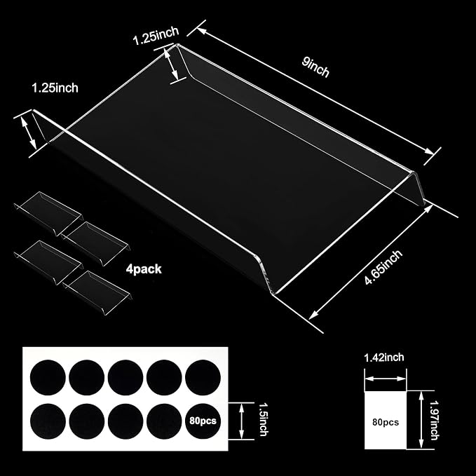 Acrylic Seasonings Spice Rack,Acrylic Spice Drawer Organizer,4 Tier,for Drawer/Countertop,Organize and Display Your Spices,and Seasonings(Jars not included)