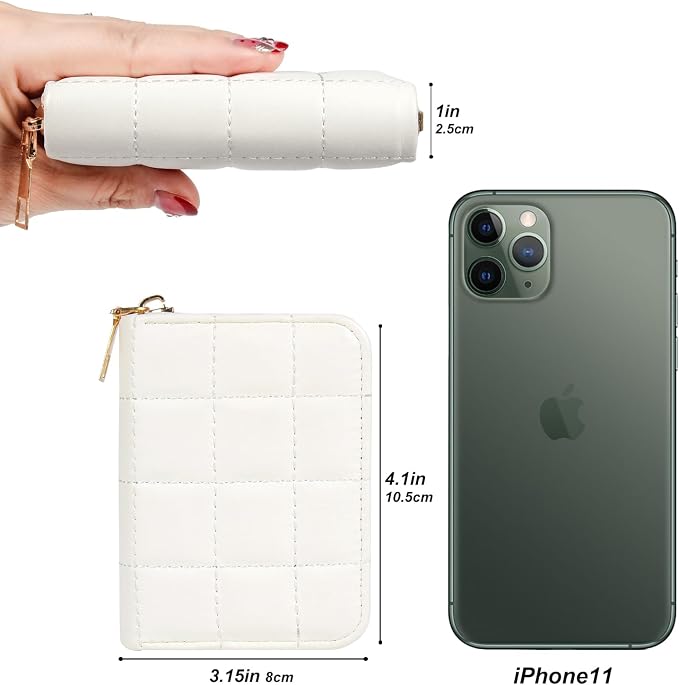 Credit Card Wallet, RFID Card Case Wallet, Zipper Card Cases Holder for Men Women, RFID Blocking, KeyChain Wallet, Compact Size Card Organizer Case for Women