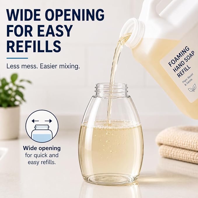 Bar5F Foaming Soap Dispenser for Castile & Liquid Hand Soap, 8.5 oz | Rich Foaming Action—Creates foam from liquid soap while helping reduce soap use