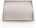 Oirlv Stackable 17 Hooks Sackcloth Jewelry Tray Necklace/Pendant/Long chain Display Showcase Organizer(Pack of 1,Beige)