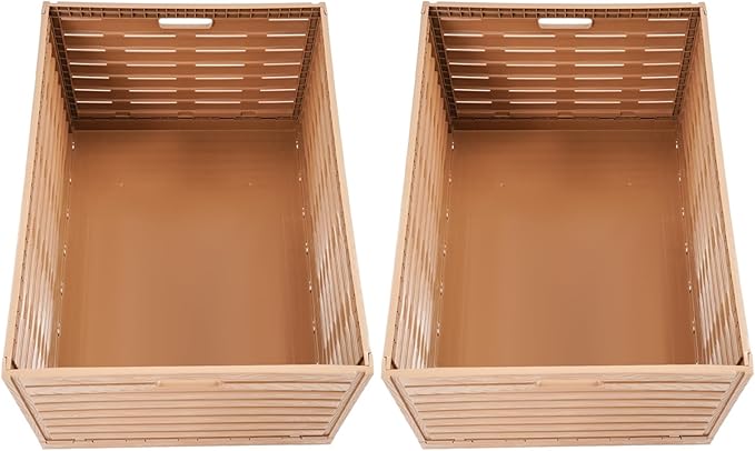 2PCS Collapsible Rolling Crate on Wheels,440lbs Capacity Foldable Bins with Removable 360° Rotation Wheels,Heavy Duty Plastic Furniture Moving Dolly Cart for Travel Shopping Luggage Office