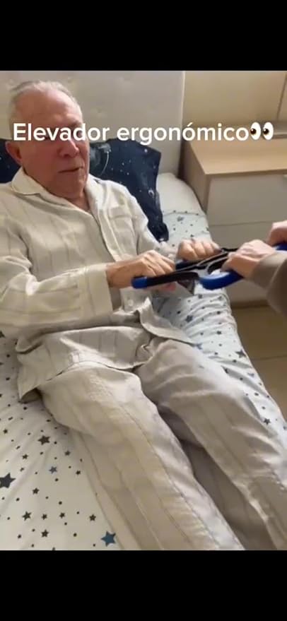 Patient Lift Aid – Standing Support Bar with Non-Slip Handles, Portable Assist for Elderly, Disabled, Bariatric, or Post-Operative Patients – Caregiver Friendly, Blue