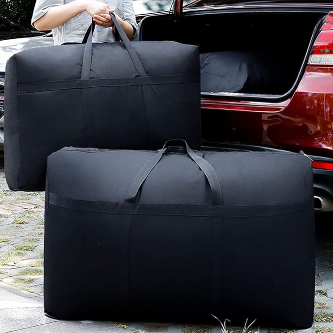 Multipurpose Extra Large Heavy Duty Storage Bags Duffle Bags for Space Saving Moving Storage (60Gal/230L, Black)