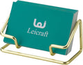 Business Card Holder for Desk, Cute Metal Card Organizers and Office Desk Accessories for Men and Women (Golden)