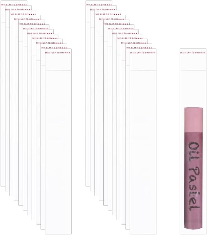 Long Resealable Cellophane Bags 1x6'' 500pcs Clear Adhesive Cello Bags Pretzel Rod OPP Plastic Bags for Toothbrush Necklace Candy Crafts Coffee Spoon Lip Brush Straw