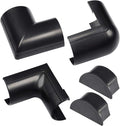 D-Line Large Cable Raceway Accessory Pack, Join 2in x 1in Cord Cover Lengths, 5 Accessories Included, Hide Cords Around a Variety of Angles - Black