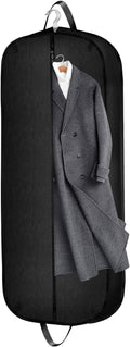 Limoomil 60 Inch Heavy Duty Tear Resistance Wedding Dress Bag for Wedding Travel, Waterproof Dress Cover for Closet Wardrobe. Garment Bag for Gowns, Tuxedos, Dress, Long Coats. Darkgrey, 60 Inch.