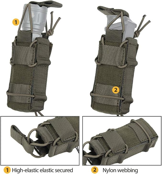 EXCELLENT ELITE SPANKER Open Top M4 M14 M16 AR15 Mag Pouch and Single Pistol Mag Pouch Flashlight Holder Magazine