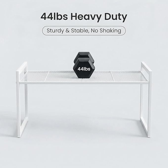 Cabinet Organizer 16.6''W 44 LBS Load Capacity Heavy Duty Kitchen Pantry Shelf Counter Countertop Storage Rack