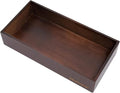 PRATIQUE Bamboo Drawer Organizer - Kitchen Utensil Organizer Silverware Tray Cutlery Holder，Office Desk Supplies and Accessories,12 * 5.9 * 2.6,Nut-brown