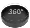 10in Black Bamboo Lazy Susan Turntable - Tall Side Anti-Fall Organizer for Pantry, Countertop & Cabinet | Round Spice & Seasoning Condiment Spinning Tray