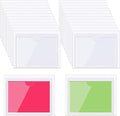 30 Pack Self-Adhesive Index Card Pockets with Top Open for Loading - Ideal Index Card Holder for Organizing and Protecting - Crystal Clear Plastic (5.9 x 4.7 Inches)