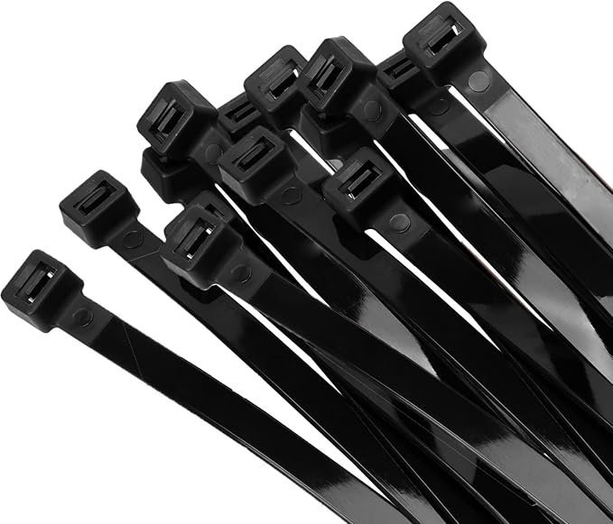 Armpow 12 inch Black Zip Ties Heavy Duty 80 PCS, 250 LBS Ultra Exclusive Strong Plastic Wire Ties, Large Cable Ties Extra Long Tie Wraps, Indoor and Outdoor UV Resistant