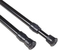 KXLife Spring Tension Curtain Rod for Window Adjustable 28-40", 2Pcs | Black, No Drilling, Expandable Spring Loaded, Drapery Rod for Home Decor, Window, Doorway